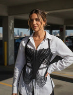 Corset Teia de Obsidiana - design EXCLUSIVO
